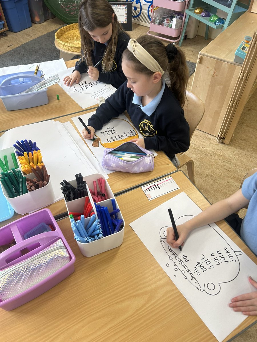 Bringing Halloween and Autumn into  literacy this morning in P3/2 by practicing our spelling words on pumpkins, stamping letters in autumnal colours to write spelling words and writing in witches cauldrons and pumpkins. <a href="/wl_literacy/">WL Literacy</a>