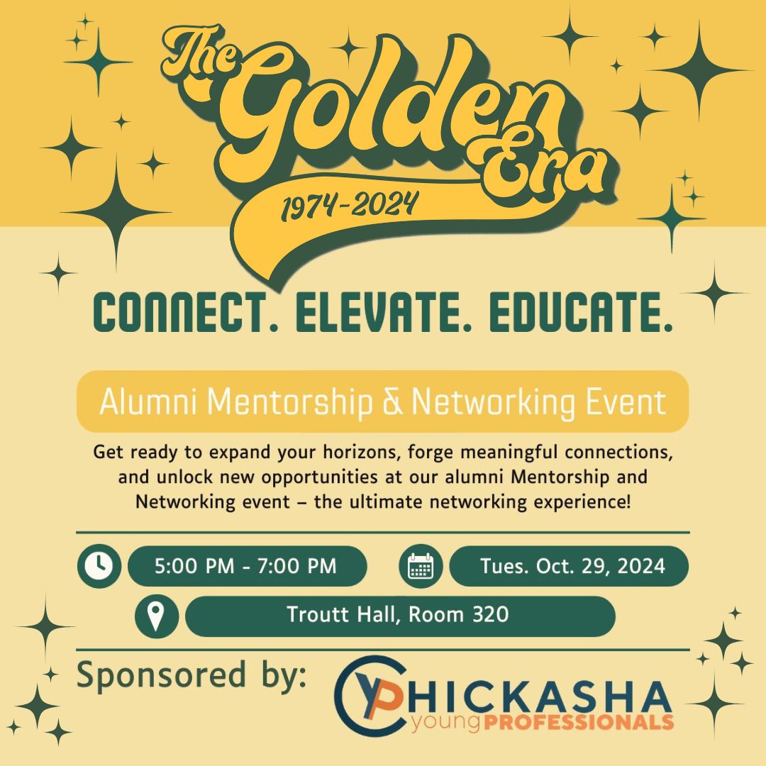 usaodrovers's tweet image. TODAY!!! 
Tuesday Oct. 29th 5pm-7pm in Trout Hall 320!
Put on your networking cap on and establish some possibly life changing connections with the Alumni Mentorship and Networking Event! 

#usao #homecoming24 #hoco #thegoldenera #campuslife #mentorsip #networking #usaoalumni