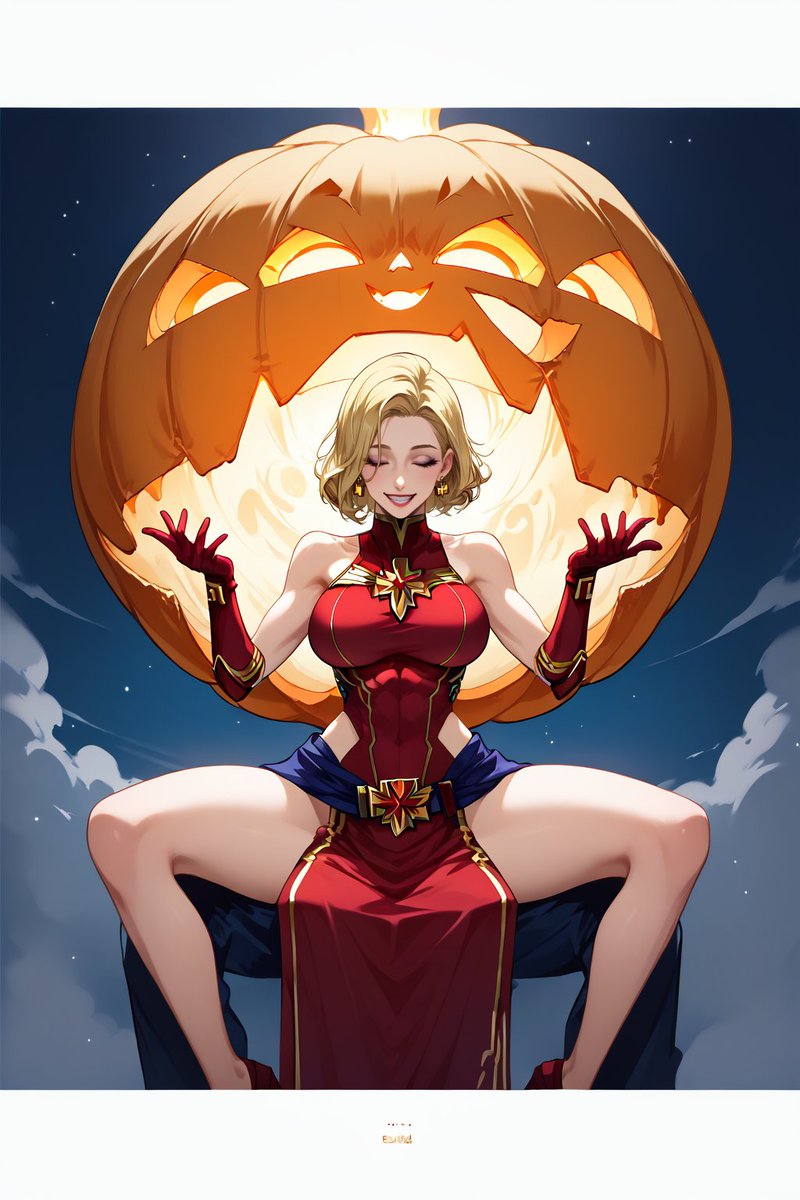 aniani_h's tweet photo. Like transforms pumpkin .いいねでカボチャに変身　#HalloweenIcons  #captain #marvel https://t.co/zAapJPJt9T