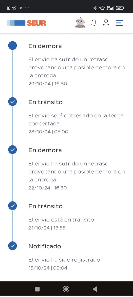 Anni818's tweet photo. Me parece vergonzoso @SEUR_responde @SEUR que haya una incidencia de reparto y solo se reparta una vez a la semana, y que no pueda saber qué tipo de incidencia es! Y encima no puedo hablar con nadie al teléfono. Lo dicho, VERGONZOSO! #seurvergonzoso #seur https://t.co/BT4rQHYqBu