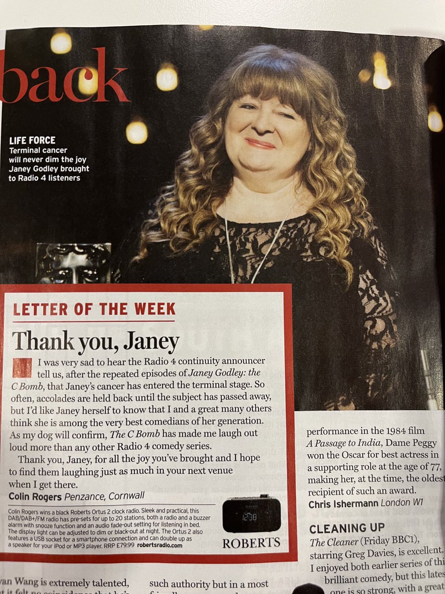 Julia McKenzie (@juliaamckenzie) on Twitter photo Dear <a href="/JaneyGodley/">Janey Godley</a> , we spotted this in the latest <a href="/RadioTimes/">Radio Times</a> - much love and appreciation for your <a href="/BBCRadio4/">BBC Radio 4</a> series The C Bomb which we just repeated ❤️❤️ sending love and for you to know how much your work means to people xx Dear <a href="/JaneyGodley/">Janey Godley</a> , we spotted this in the latest <a href="/RadioTimes/">Radio Times</a> - much love and appreciation for your <a href="/BBCRadio4/">BBC Radio 4</a> series The C Bomb which we just repeated ❤️❤️ sending love and for you to know how much your work means to people xx