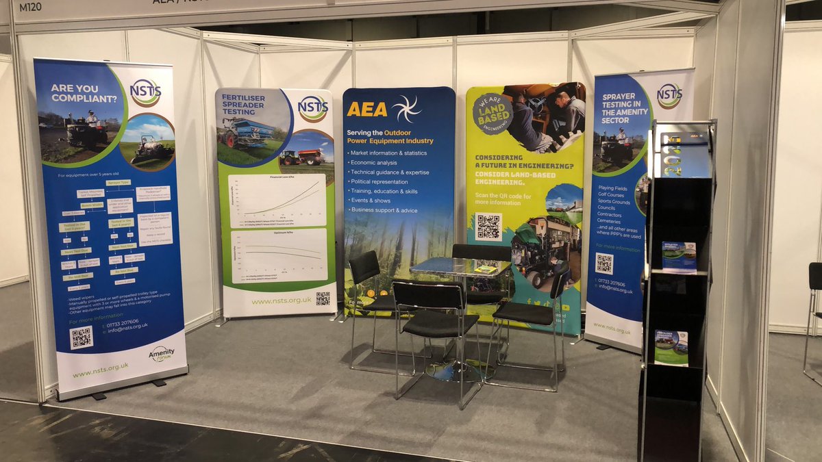 All setup for <a href="/SALTEX_show/">SALTEX | Turf Management Show</a> over the next few days. 
Visit our stand M120 to find out more about NSTS, <a href="/AEA_Association/">AEA</a> and <a href="/WeAreLandbased/">WeAreLandbased</a> initiative!
