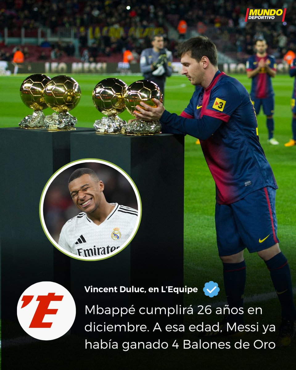 💥 El duro editorial en L'Équipe tras el Balón de Oro contra el Real Madrid y Mbappé: "A su edad, Messi ya tenía cuatro"

❗️ "Al Madrid le faltó clase y pisoteó este valor del deporte que consiste en respetar a sus ganadores"