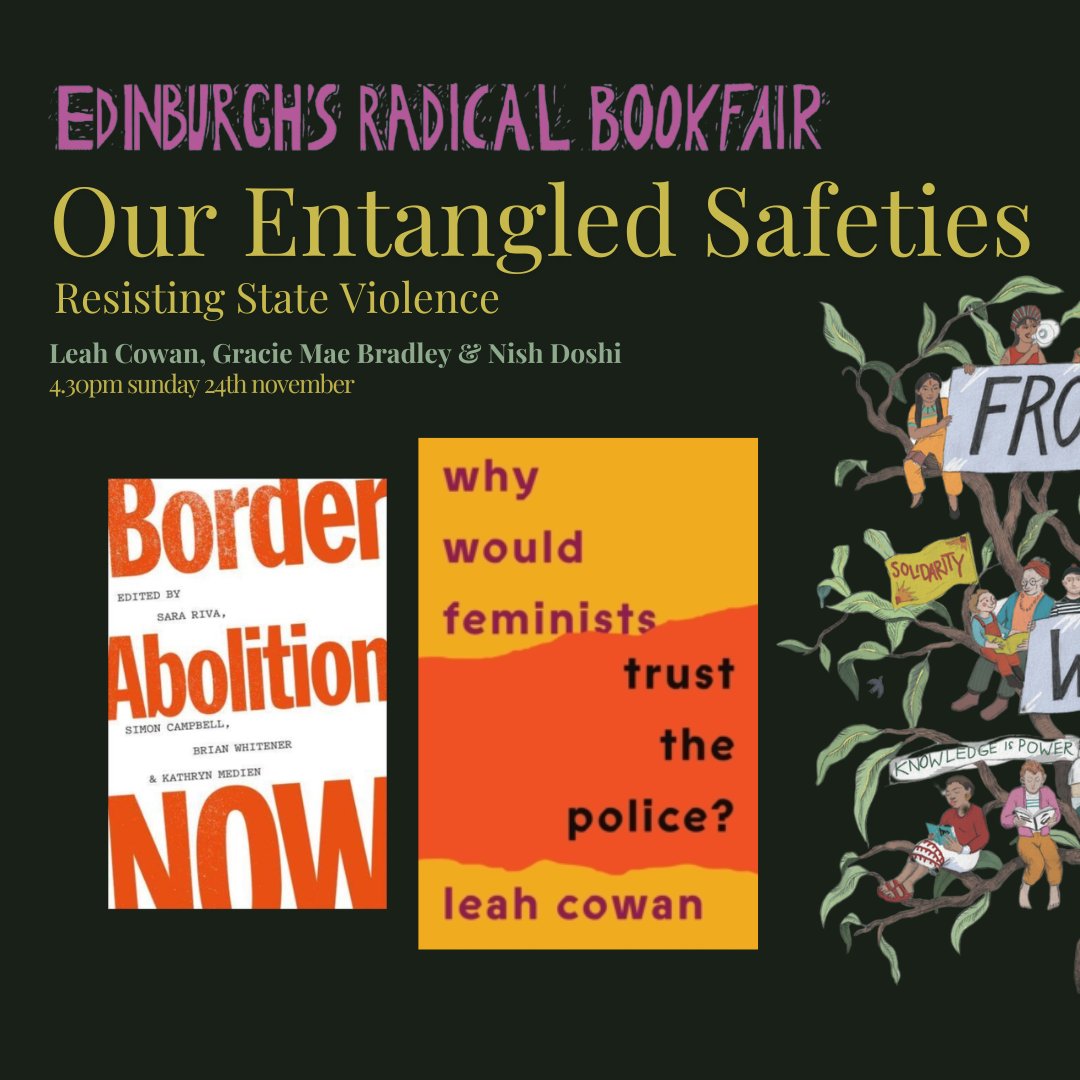 Lighthousebks's tweet photo. Our entangled safeties: Resisting State Violence
4.30pm Sun 24th at #RadicalBookFair
Our safeties and freedoms are irrevocably intertwined. @leahacowan and @graciemaybe explore how we resist the violence of borders, policing, and their technologies.
https://t.co/gD7dcb57UL https://t.co/xU1ky3EXU9