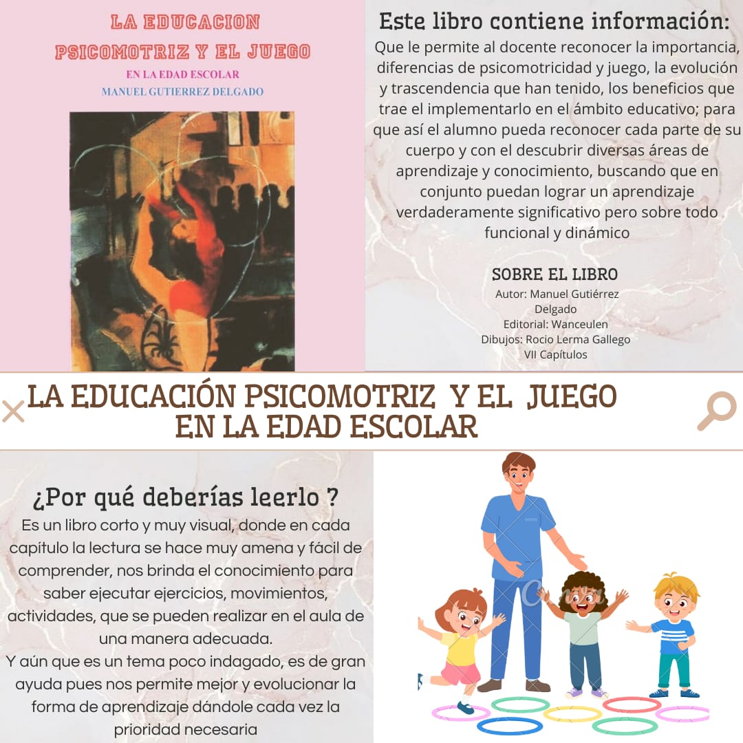 Normal4Bibl's tweet photo. "La lectura es placer, conocimiento, emoción, enajenación". De Fernando Trueba. La Biblioteca Gregorio Torres Quintero,  te invita a explorar el libro “La educación psicomotriz y el juego ” de Manuel Gutierrez Delgado. Analizada por  integrante del club de lectura "Sancho Panza” https://t.co/2CkQbJX4Ys