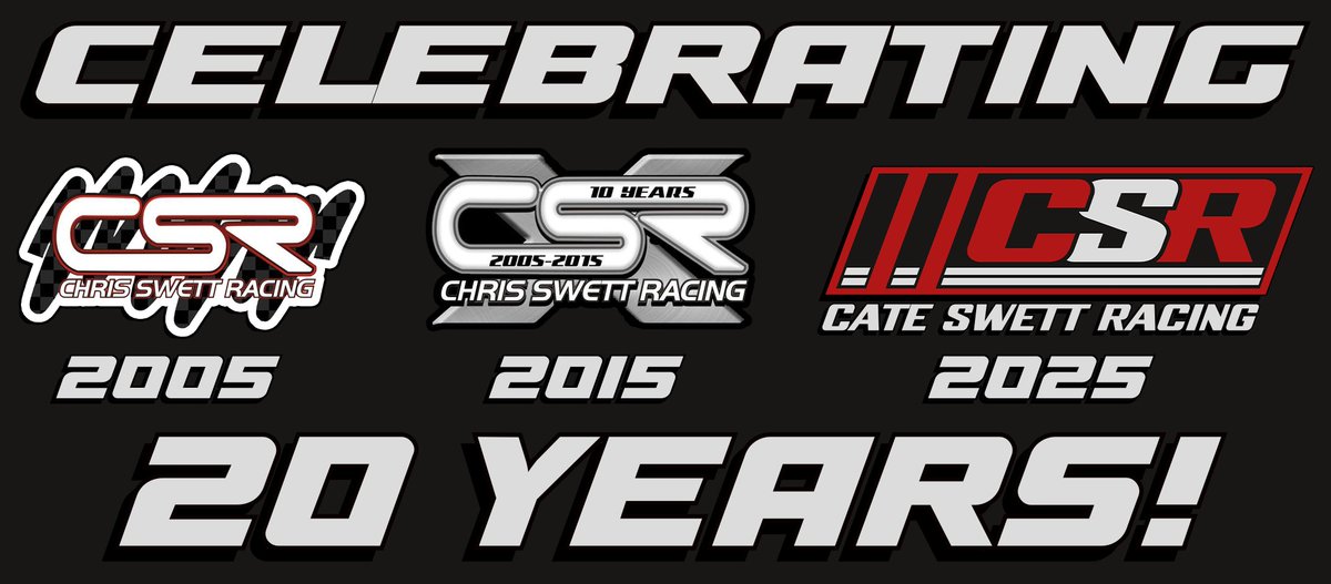 Time flies. We've gone through 2 racing sims...1 slight name change, but CSR stayed around. Celebrating 20 years of Cate Swett Racing in 2025! DAMN we're old!