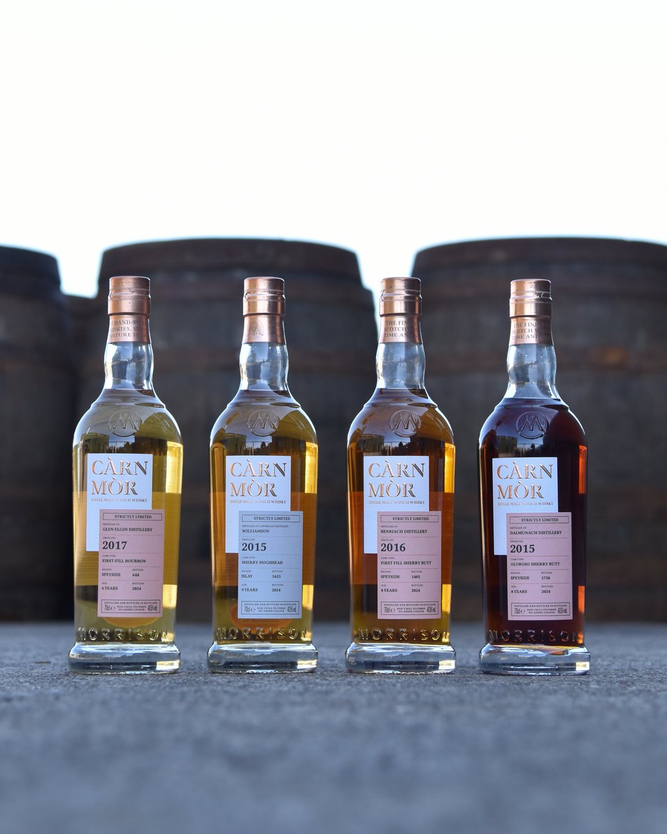 carnmorwhisky's tweet photo. Our latest release of Carn Mor from last month.

4 whiskies from across Scotland with differing flavour profiles, ages and maturations. Which one tickles your fancy?

#carnmor #whisky https://t.co/0fTRIOdu8S