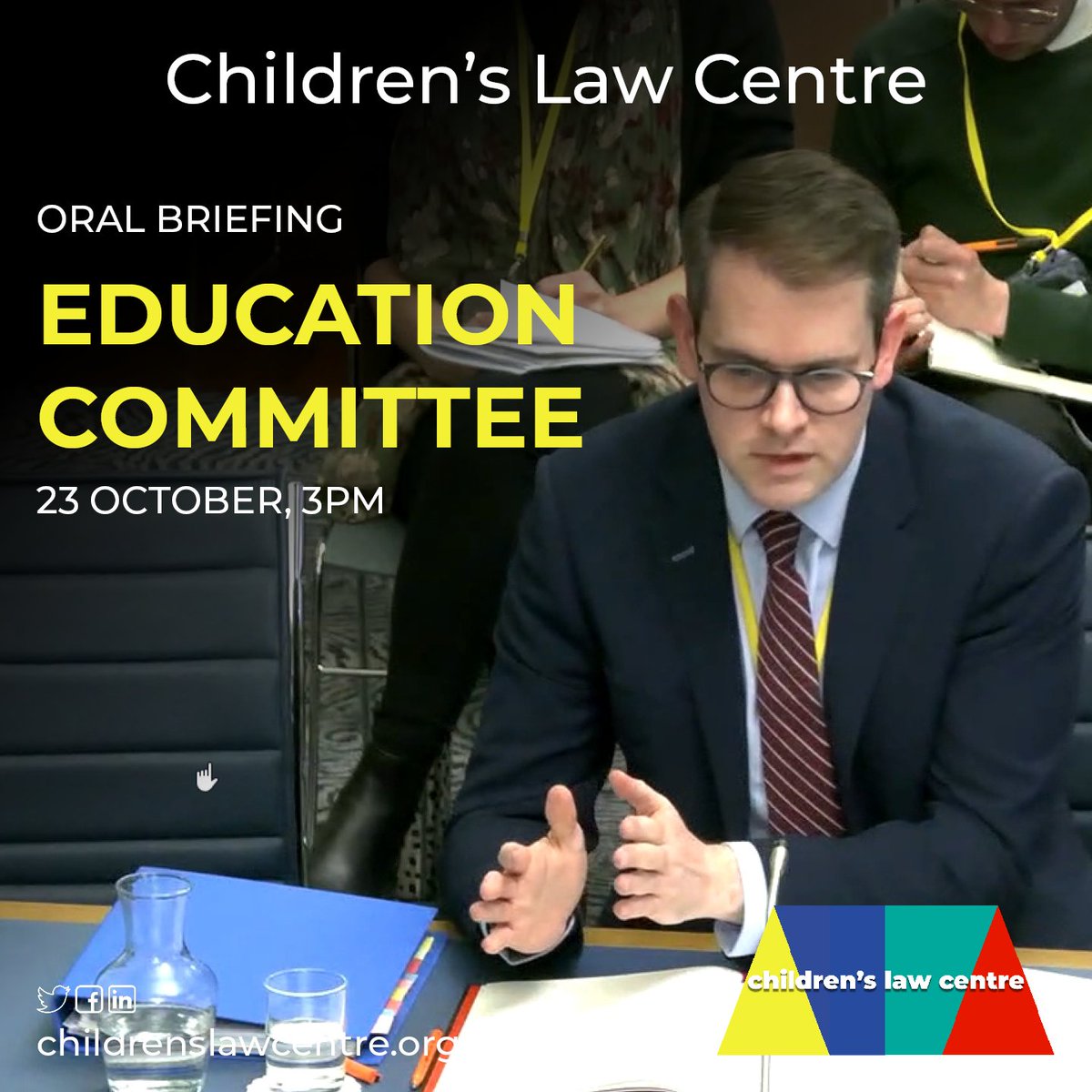 CLC recently presented evidence to Stormont's Education Committee as part of an inquiry into Relationships and Sexuality Education (RSE).

You can find out more about this and much more in our latest E-zine, out now.

Read and subscribe at mailchi.mp/childrenslawce…