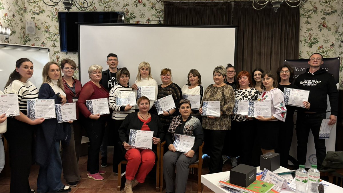 ProstirZp's tweet photo. In partnership with @CAREUkraineResp, we wrapped up an impactful training on localization of UN SC Res. 1325 "WPS" for local authorities in Zaporizka oblast. Empowering communities to prioritize women's voices in peacebuilding!  #WPS #UN1325 #Empowerment #ZaporizkaOblast https://t.co/uQoBfpcyww