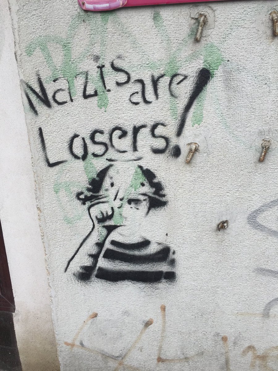 ccheney9's tweet photo. Found this in my photo album - graffiti from the Jewish section of Bratislava. Seemed like an appropriate time to post it. #vote for hope not hate https://t.co/DRQ1hL9asI