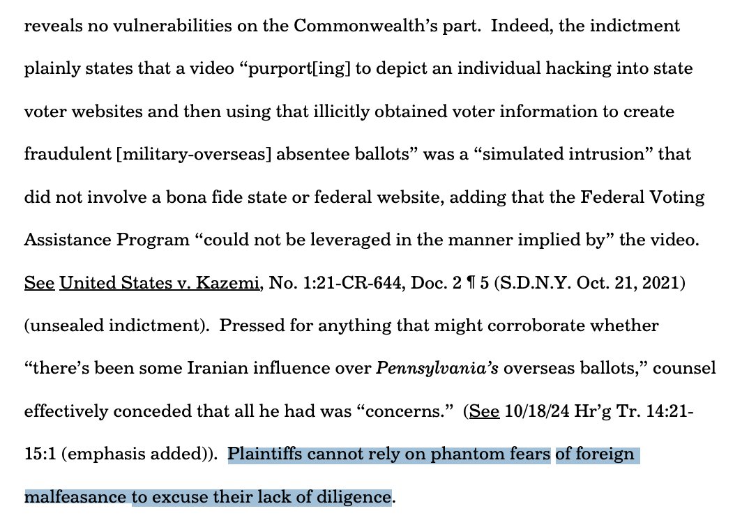 kyledcheney's tweet photo. MORE: The judge said he would not grant the GOP lawmakers' motion based on "phantom fears" of foreign malfeasance. https://t.co/XPzQHlI5qS https://t.co/0q2wQppWzB