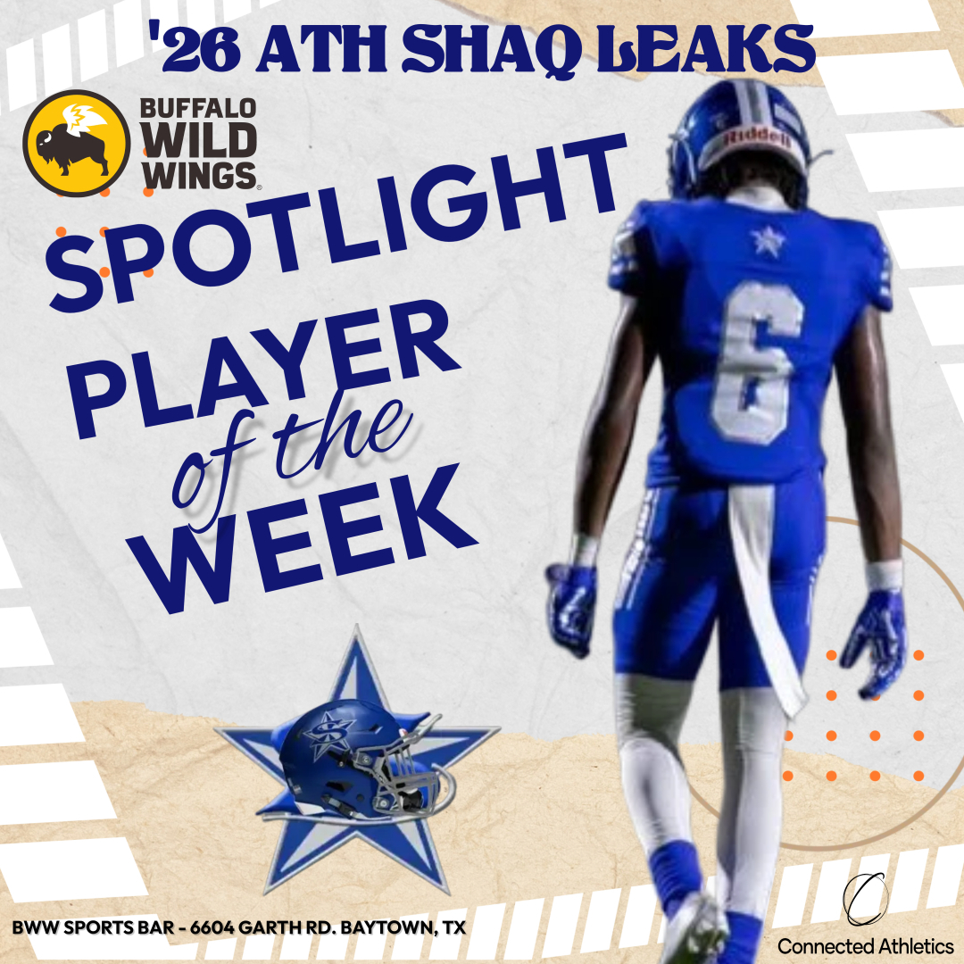 Shining bright this week is '26 ATH <a href="/shaquilleleaks/">shaq leaks</a> from <a href="/RSS_RangersFB/">Baytown Sterling Rangers Football</a>! 🔥 Shaq's standout performance on the field has earned him the <a href="/BWWings/">Buffalo Wild Wings</a> *Spotlight Player of the Week*! Head to the Baytown location to celebrate his achievements and grab your favorite wings while