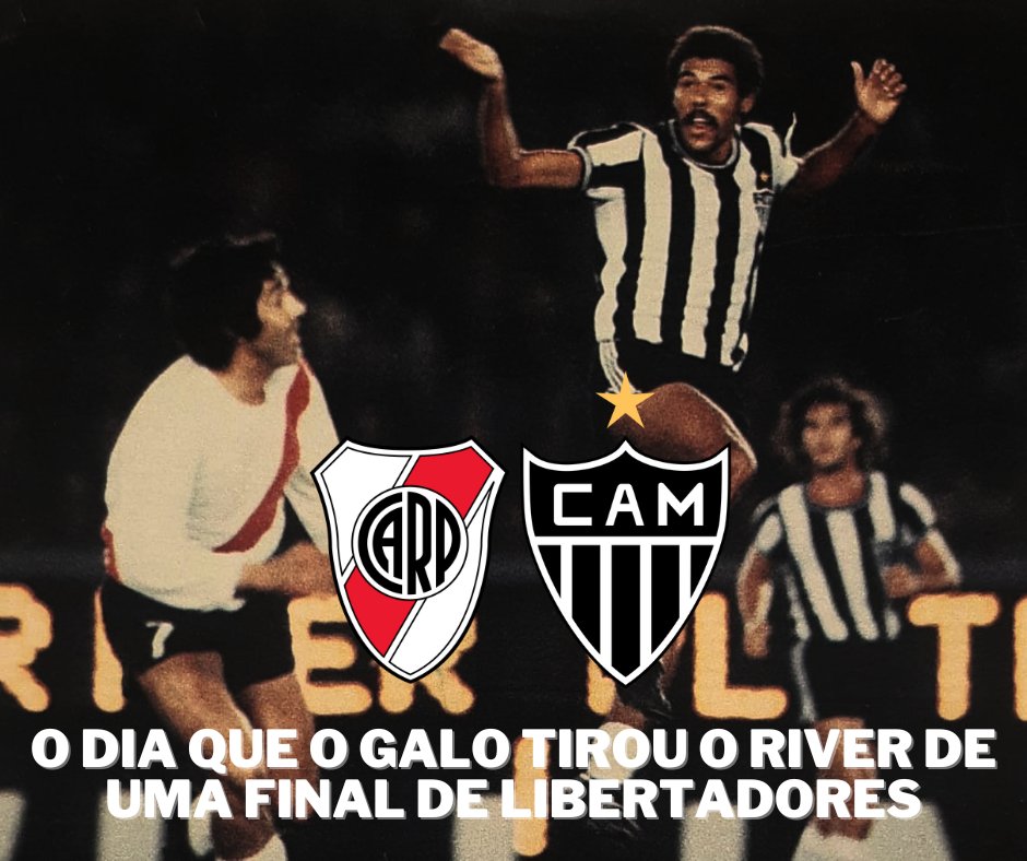 memoriacam's tweet photo. Em 1978, o Atlético caiu numa chave semifinal com os gigantes argentinos: Boca e River. Na penúltima rodada, o Galo defendia sua honra, enquanto o River sonhava em decidir a vaga contra seu rival.
Conheça a vitória atleticana que tirou o River Plate de uma final de Libertadores
+ https://t.co/hpdY3K6Daq
