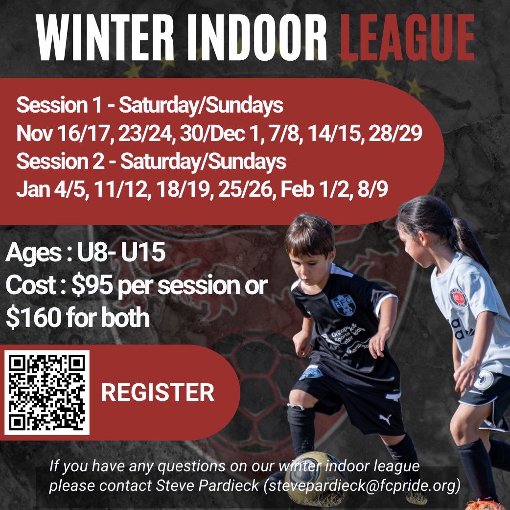‼️All younger players and siblings ‼️ Only 3 days left to register for the 24/25 Winter League! Registrations must be completed by November 1, 2024. Team members, coordinate and register together using your team name.