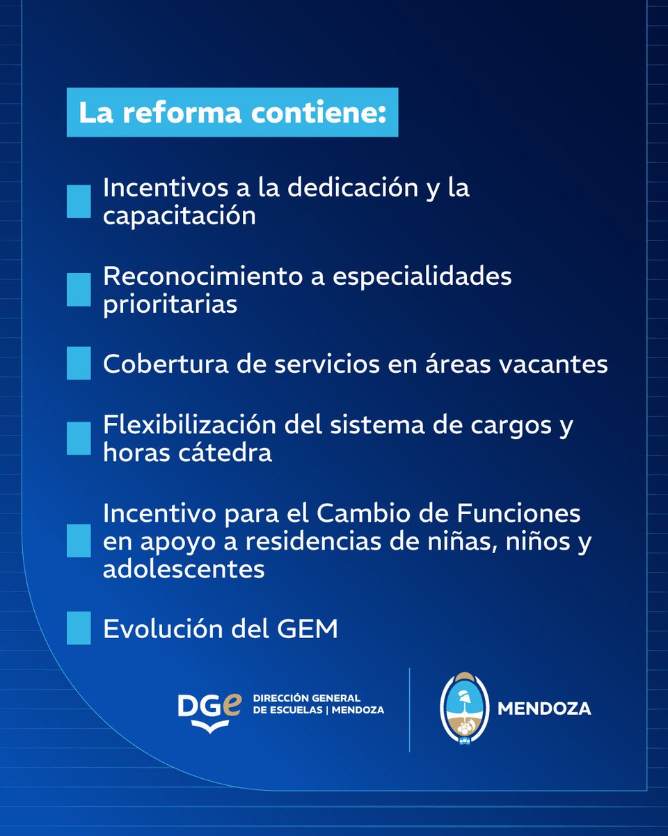 TadeoGZ's tweet photo. 📑 Presentamos una reforma que ordena y estimula. 

Con incentivos salariales, gestión eficiente de recursos y un modelo integrado que responda a las necesidades de nuestros docentes y estudiantes.

#LosChicosEnLaEscuela https://t.co/6dC8PGrwvq
