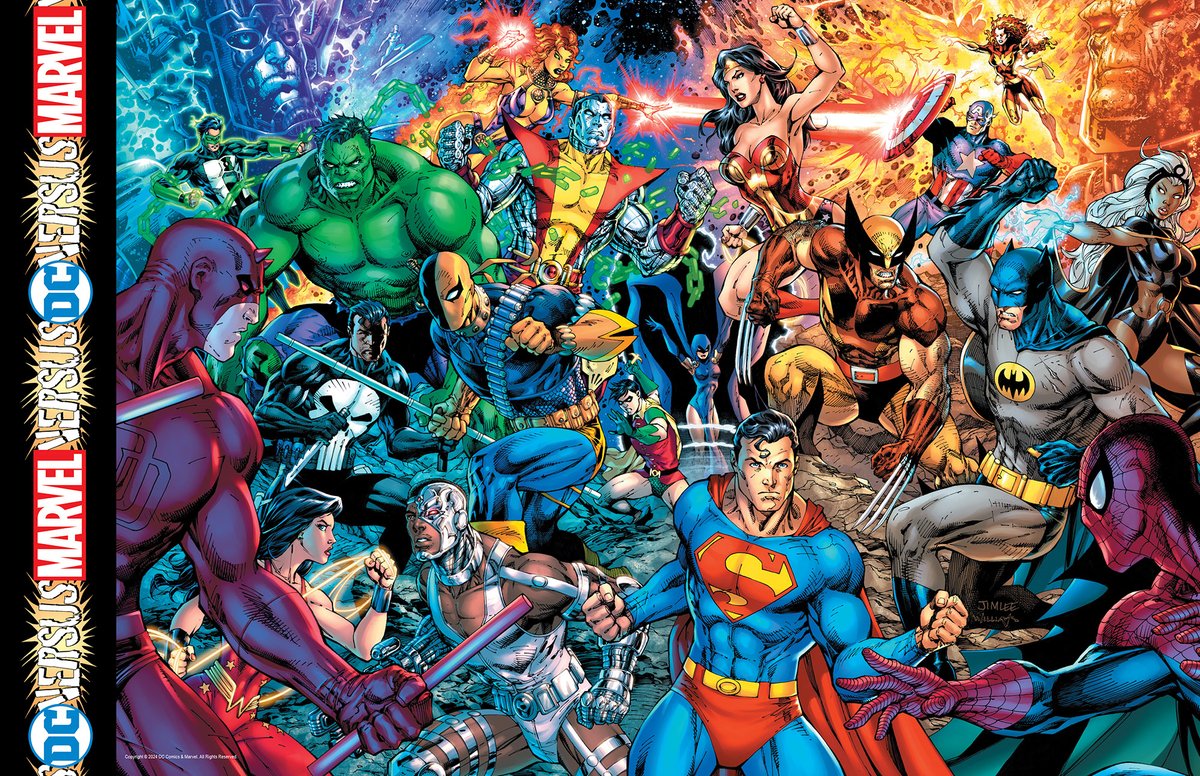 DCOfficial's tweet photo. Superman and Spider-Man. Batman and Captain America. Teen Titans and X-Men. Intercompany crossovers from across the eras are available for the first time in decades, only in the massive DC VERSUS MARVEL OMNIBUS—on sale now! https://t.co/Dnua9TARez