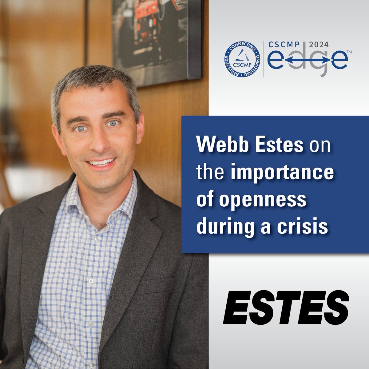 At the Council of Supply Chain Management Professionals' EDGE Conference, President and COO Webb Estes recalls the critical strategy that helped Estes recover from the 2023 cyber-attack. Read more about the importance of a quick reaction:  thescxchange.com/after-a-cybera…