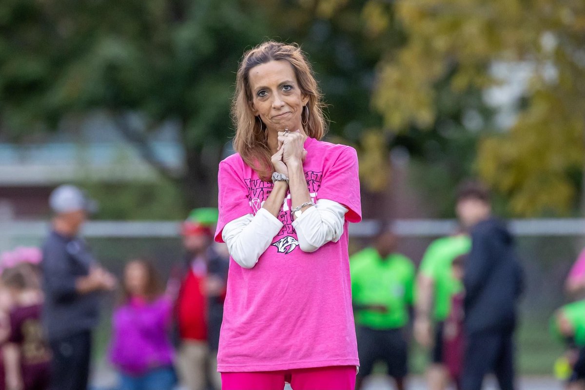 PCCS_Official's tweet photo. The Plymouth Boys Soccer Team raised over $10,000 to support Sharon Mackey, a Plymouth HS teacher on leave due to her battle with multiple cancers. It was an amazing evening, with packed stands and a stunning pink sky! 💖 #PlymouthBoysSoccer #PinkOutGame https://t.co/ZTcLZ3S39k