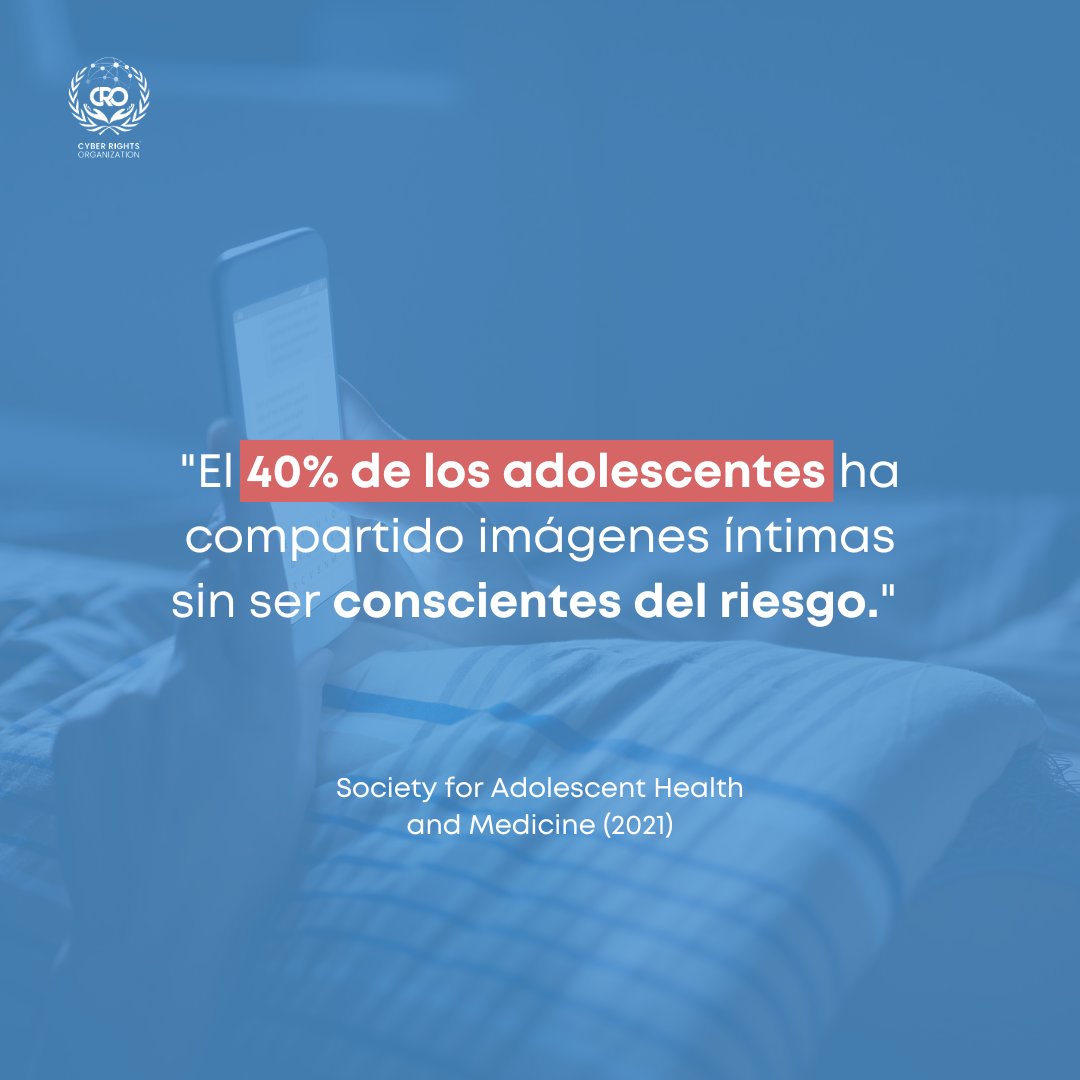 CyberCro's tweet photo. El sexting puede parecer inofensivo, pero 1 de cada 4 adolescentes lo practica, y el 40% de ese contenido se comparte sin consentimiento. Eduquemos para prevenir.  ✍️✋

@Juanripalacio #AndreaBaggio #Ciberseguridad #Ciberataques #CyberRightsOrganization #CRO #AnnachiaraSarto https://t.co/qIL0YAx3AO