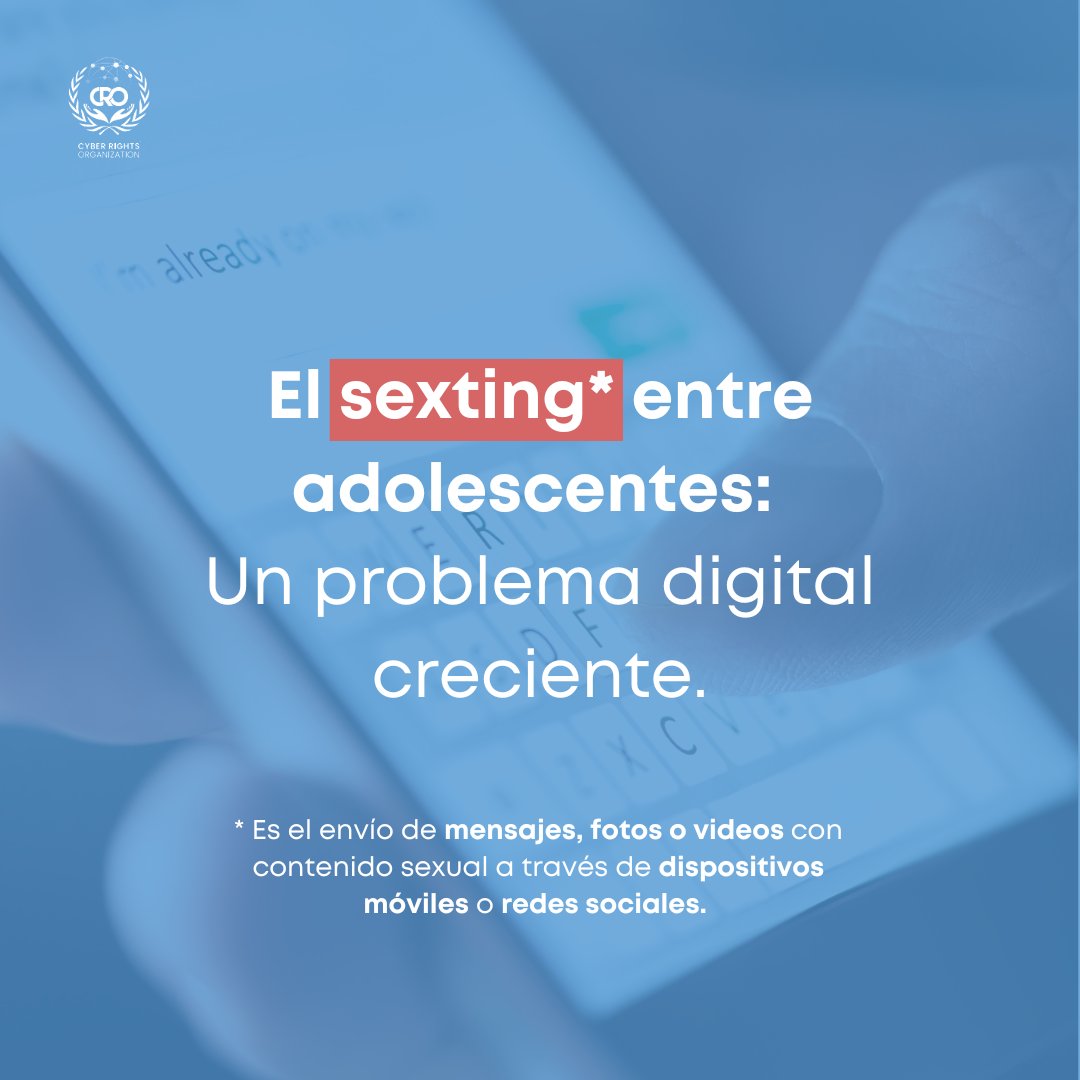 CyberCro's tweet photo. El sexting puede parecer inofensivo, pero 1 de cada 4 adolescentes lo practica, y el 40% de ese contenido se comparte sin consentimiento. Eduquemos para prevenir.  ✍️✋

@Juanripalacio #AndreaBaggio #Ciberseguridad #Ciberataques #CyberRightsOrganization #CRO #AnnachiaraSarto https://t.co/qIL0YAx3AO