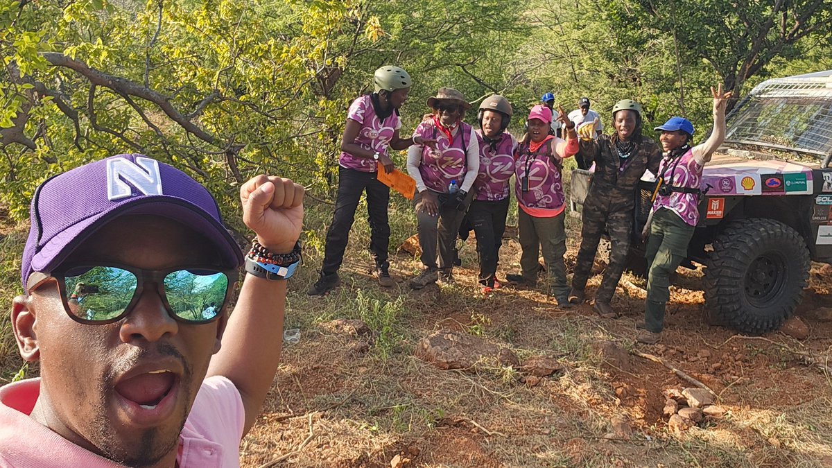 Rhino_Charge's tweet photo. Big cheers to Car 50, Zambarau Heels on Wheels for making their epic debut at the 2024 Rhino Charge! 👠🚙 After catching the Charge bug as spectators, this all-girls team hit the course with style and determination, reaching 8 checkpoints before some mechanical drama https://t.co/de7a0FO7qK