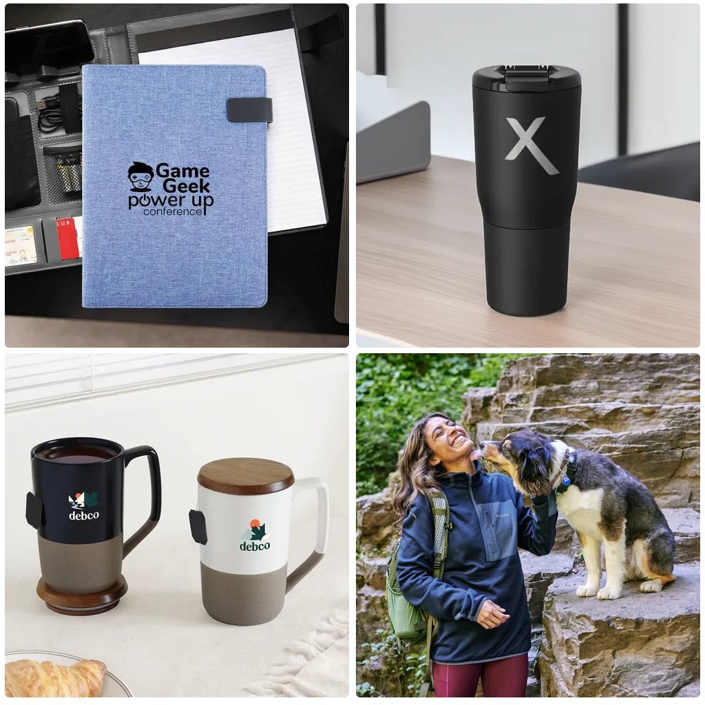 PicaMarketing's tweet photo. Our promotional products have the proven ability to build brand loyalty and inspire reaction from consumers. Find one that's perfect for you! https://t.co/zXPI72bdtQ #portfolios #tumblers #mugs #pullovers https://t.co/DJnmXK8tb2