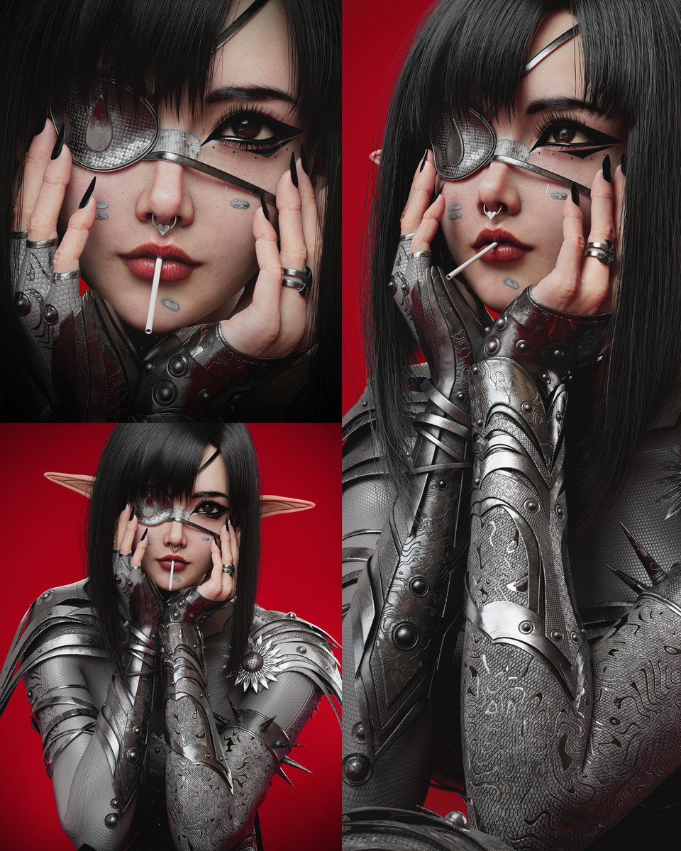 KowalskiArtwork's tweet photo. Last Reload Break, teardrops & lollipop. 💔
-
🔴New project & first breakdown tutorial  available 
Links down bellow 👇
-
3D Software : Zbrush / Maya / Arnold Render / Marvelous Designer / Xgen Hair / Substance Painter.