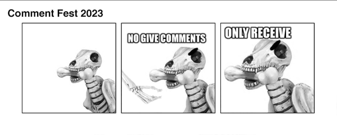 JUST LEAVE (A COMMENT) FEST tweet media