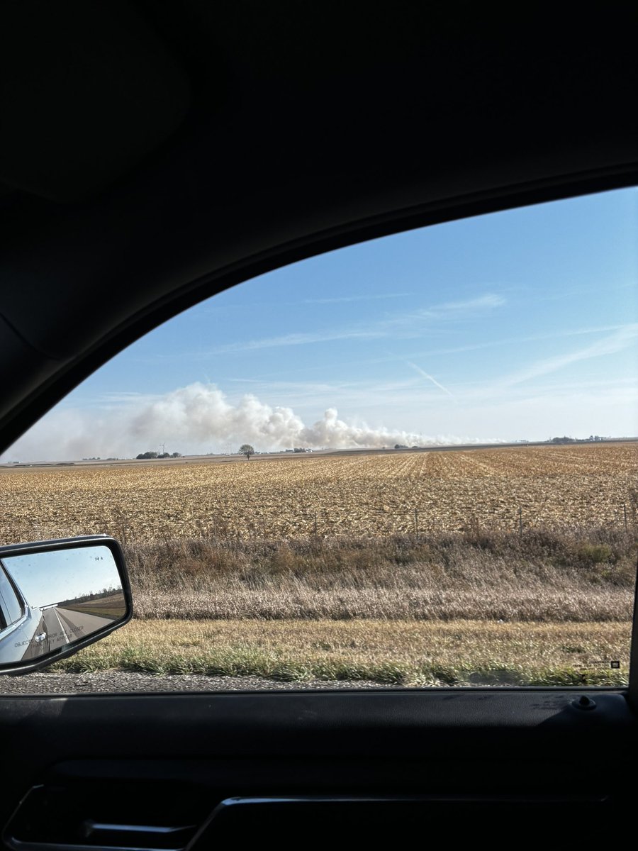 Heck of a field fire north of El Paso, IL.