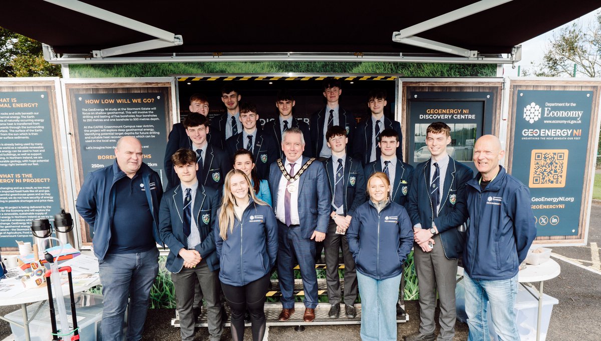 GeoEnergyNI's tweet photo. What a month it’s been!

Our #GeoAmbassadors had the pleasure of meeting students and teachers from 15 different schools, each with a passion for unearthing the heat beneath their feet! 🔥

Follow our social media pages to keep up to date with our #geothermal adventures as we travel across Northern Ireland.

@economy_ni | @geosurveyni | @tetratecheurope 

#GeoEnergyNI #GeothermalEnergy #SchoolsDay