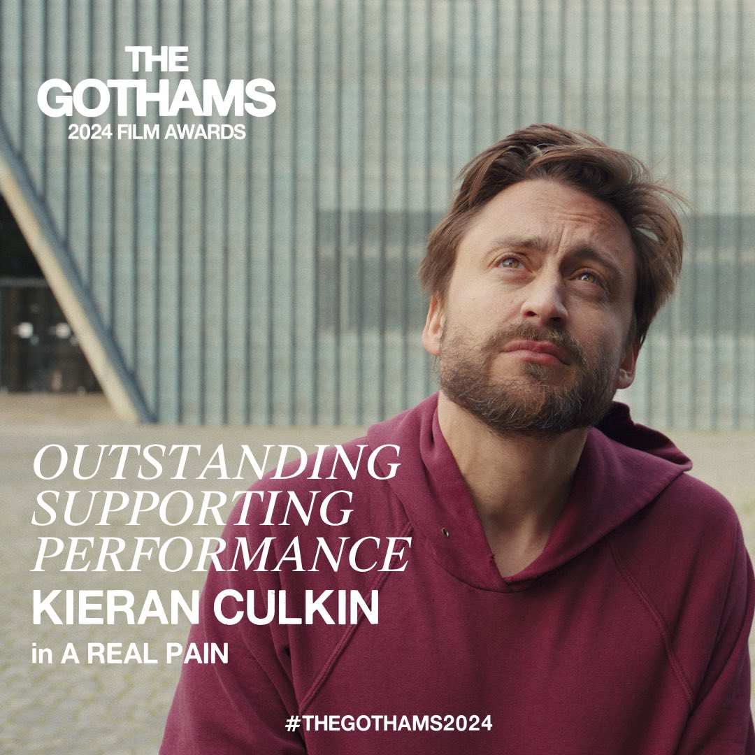Outstanding Supporting Performance Nominee: KIERAN CULKIN in A REAL PAIN #thegothams2024