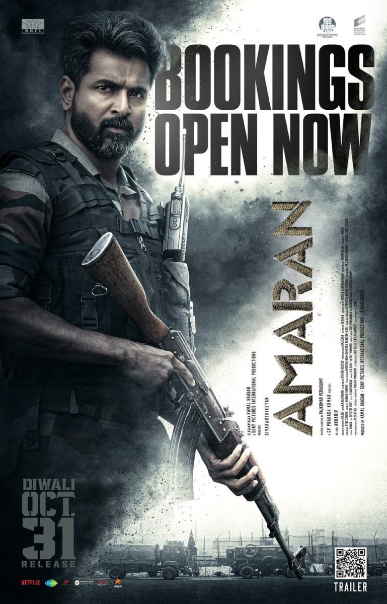 tamilcinema_12's tweet image. Amaran Ticket contest  For Diwali 🪔💥🔥

Rules 
Follow me &amp;amp;. @Muthupalani_ 
Repost 
Winners will be announced Tomorrow 

Pl comment about Sivakarthikeyan in comments too #Amaran #AmaranFDFS #Sivakarthikeyan𓃵 #amarantickets @Siva_Kartikeyan @gvprakash