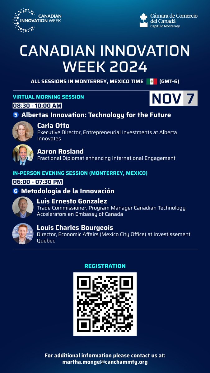 Join us for Canadian Innovation Week 2024!

Connect with industry leaders, explore cutting-edge advancements, and gain insights into the latest Canadian innovations transforming sectors worldwide. 

📅 November 5, 6, and 7
⬇ Registration 
lnkd.in/gpVhdTHD