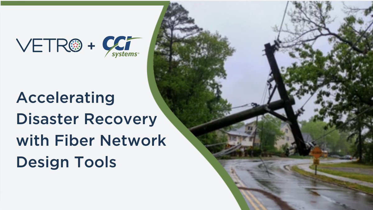vetrofibermap's tweet image. ICYMI! The recording of VETRO&apos;s latest webinar: Accelerating Disaster Recovery with Fiber Network Design Tools is now live!

⭐You can access the video here: hubs.ly/Q02W9gpX0

#disasterrecovery #networkrecovery #ISP #fibernetwork