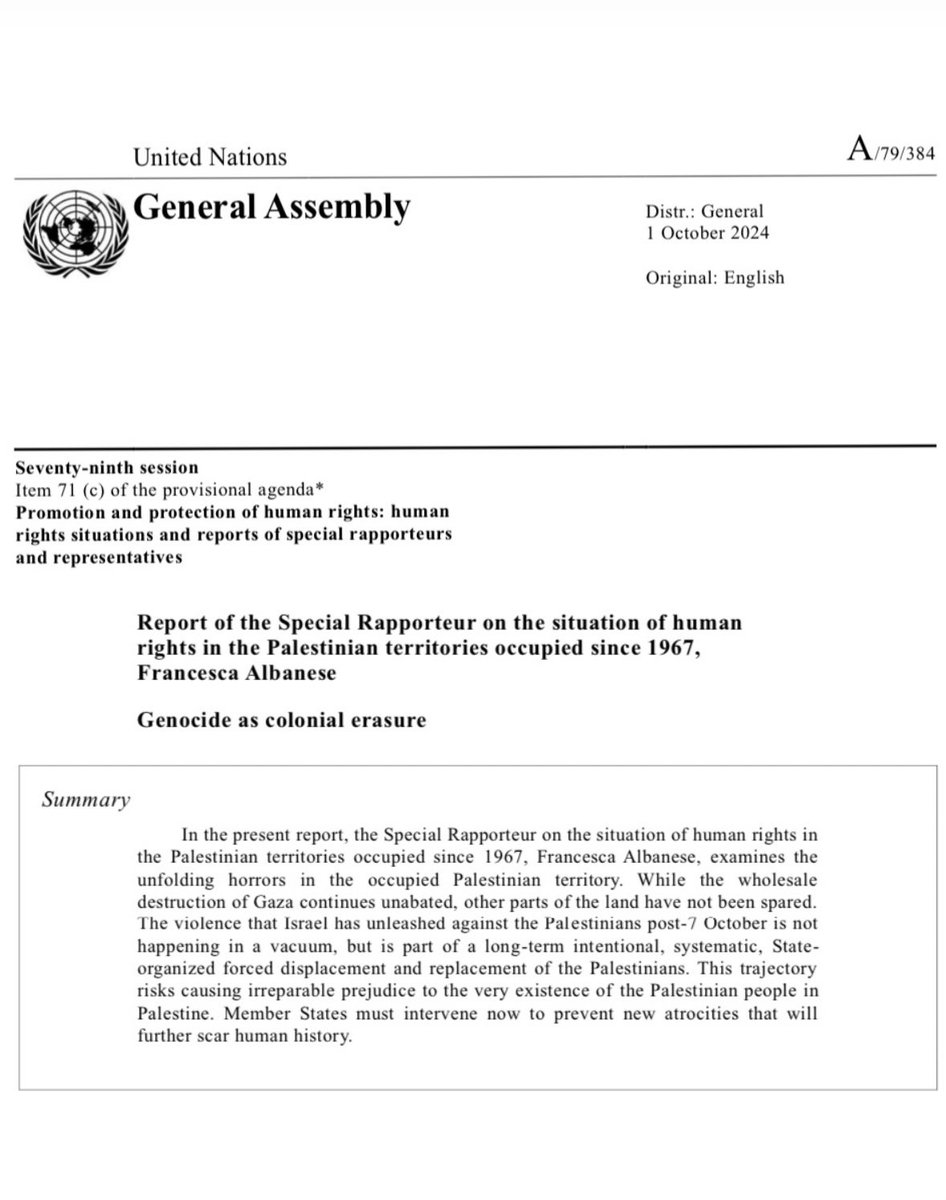 Rania Khalek (@raniakhalek) on Twitter photo Girl power with <a href="/AbbyMartin/">Abby Martin</a> & <a href="/FranceskAlbs/">Francesca Albanese, UN Special Rapporteur oPt</a>
✊🏽✊🏽✊🏽
Francesca just published a new groundbreaking report about Israel’s ongoing genocide in Palestine, which everyone should go read:
undocs.org/Home/Mobile?Fi… Girl power with <a href="/AbbyMartin/">Abby Martin</a> & <a href="/FranceskAlbs/">Francesca Albanese, UN Special Rapporteur oPt</a>
✊🏽✊🏽✊🏽
Francesca just published a new groundbreaking report about Israel’s ongoing genocide in Palestine, which everyone should go read:
undocs.org/Home/Mobile?Fi…