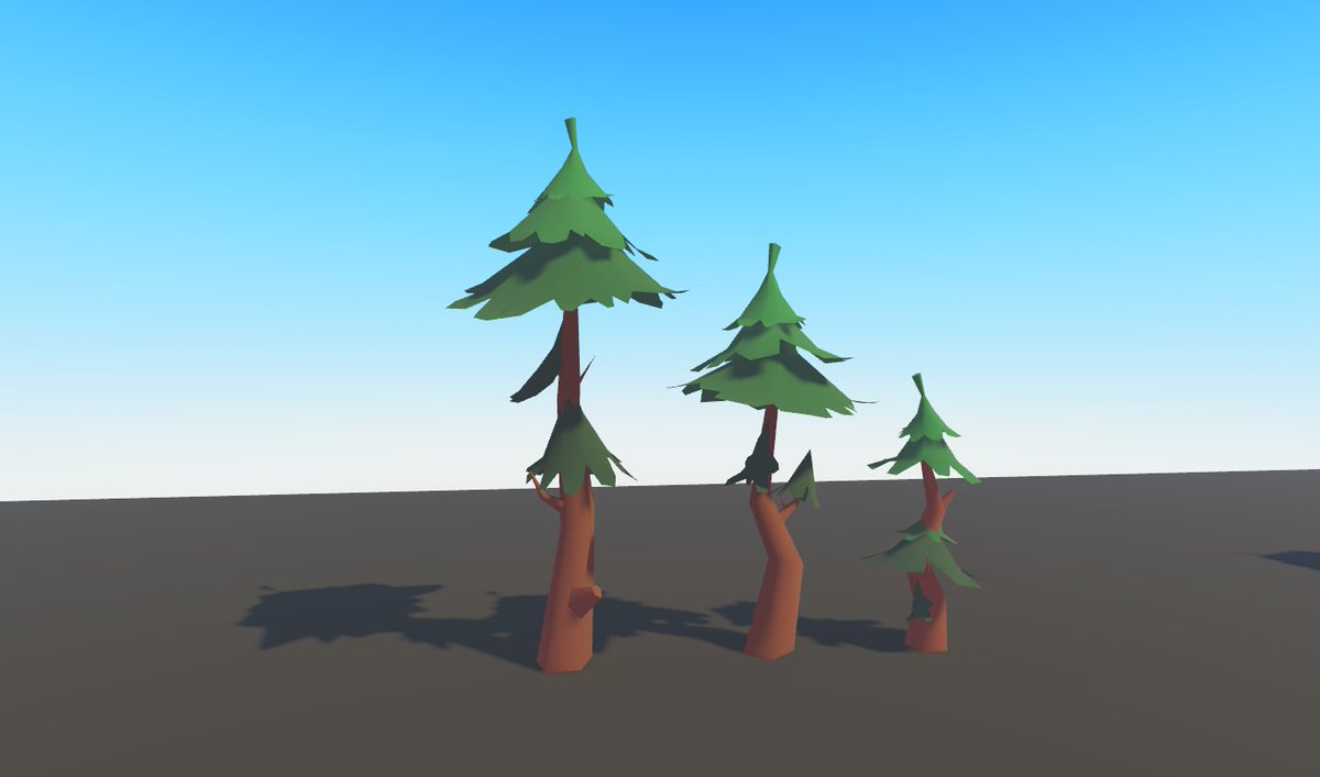 Xander_Devv's tweet photo. Some pine trees🌲

#Roblox #RobloxDevs #RobloxDev #robloxart #3dart #lowpoly #blender https://t.co/gmjA2Bx0zW