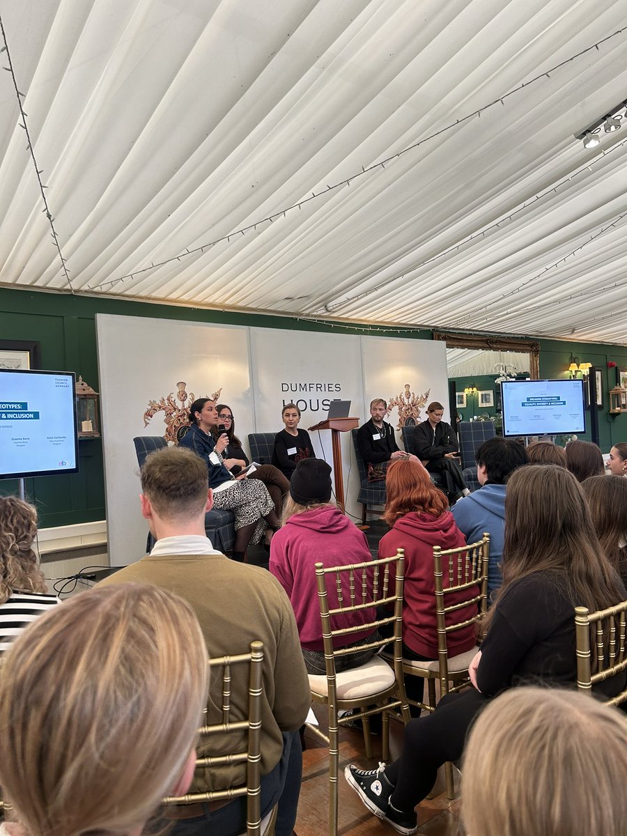 Some pupils from higher fashion &amp; textile technology spent the day at Dumfries House for the sustainability conference! Hearing from lots of experts in the indusrry👗🍃
<a href="/EastwoodHighERC/">Eastwood High School</a> <a href="/EHSDYW/">Eastwood High School DYW</a>