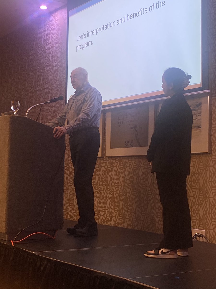CarrieBriscoe12's tweet photo. Len, resident of @SchlegelVillage Erin Meadows, speaking to the All About Me program. In the program he presented about his previous Bee Keeping profession 🐝 And this is a resident Sheila’s nursing uniform 👩‍⚕️ 

#SVInnovates @SchlegelVillage @SchlegelUW_RIA https://t.co/nJBz1YFNLD