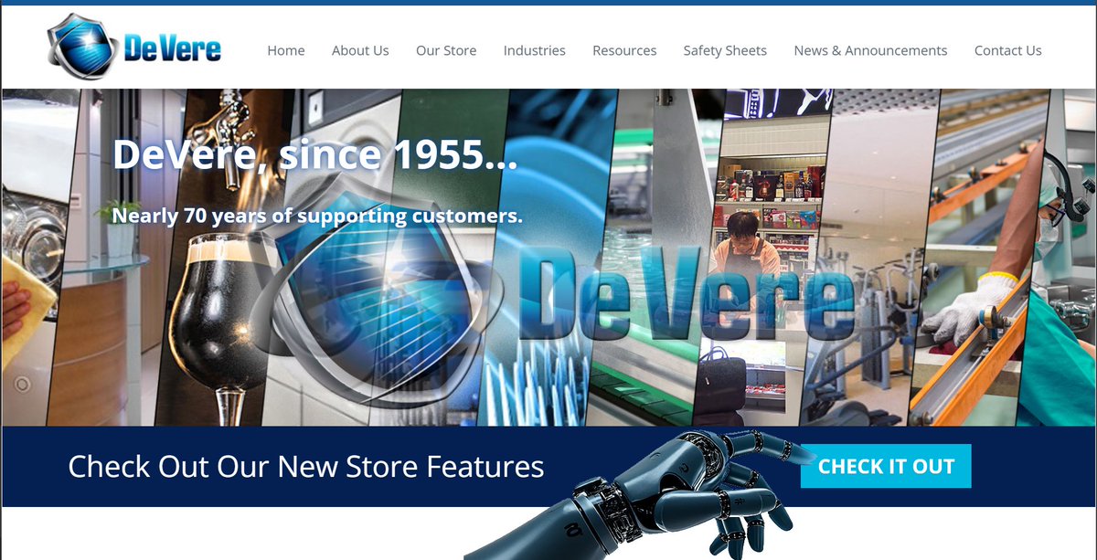 DeVereClean's tweet photo. OUR NEW WEBSITE IS LIVE  

This website is built with YOU in mind. Finding what you need when you need it should be effortless. Whether you're looking for an unmet cleaning need, regulatory support, solutions tailored to your business, or a deeper understanding of who we are, everything is now just a click away at https://t.co/cpuTrn5kN9.

#CompleteCleaningSolutions #DeVereChemical