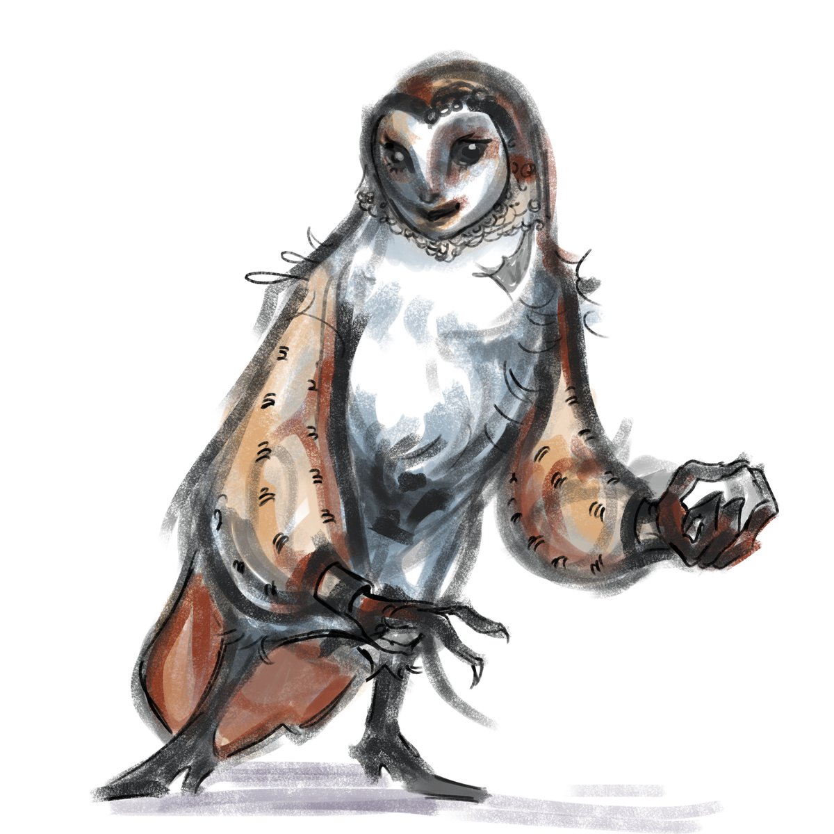 julyisdead's tweet photo. some kind of owl person cuz i wanted to try some character design https://t.co/md5preDBVF