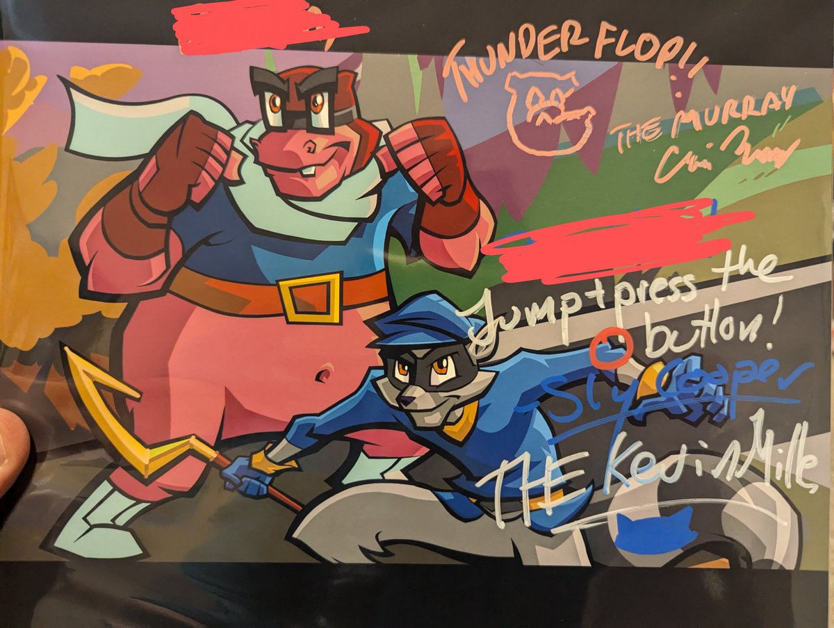 Burgers (TaloFox) (@ilikeburgers819) on Twitter photo <a href="/THEKevinMiller/">Kevin Miller | Sly Cooper's voice</a> finally got my signed print from the legends themselves!
Thanks again to Kevin Miller and Chris Murphy for the signed print!! So glad to have this in my collection :)
PS. Great job on the logo doodles, awesome touch :) <a href="/THEKevinMiller/">Kevin Miller | Sly Cooper's voice</a> finally got my signed print from the legends themselves!
Thanks again to Kevin Miller and Chris Murphy for the signed print!! So glad to have this in my collection :)
PS. Great job on the logo doodles, awesome touch :)