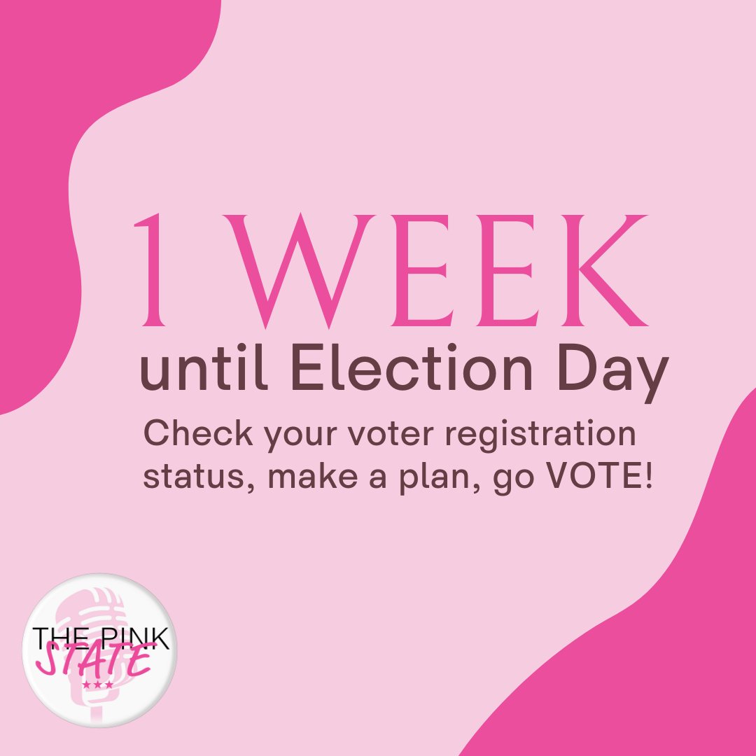 thepinkstatepod's tweet image. Election Day is just 7 days away! In today's episode, we talk to @BarbieHardnHall who is running for the U.S. House of Representatives for Florida, one of the 10 states where abortion is being challenged. She discusses the loss of a child, reproductive rights, and FL's hurricanes