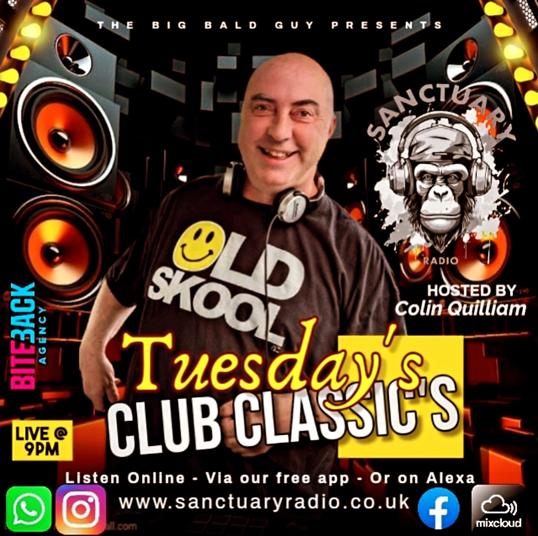Join me "LIVE" tonight from 9pm GMT.
2hrs of Club Classics from the late 80s up to today's biggest floor fillers.
sanctuaryradio.co.uk
You can listen online, On Alexa (just ask her to launch Sanctuary Radio) or other smart devices. The free apps are also available.
