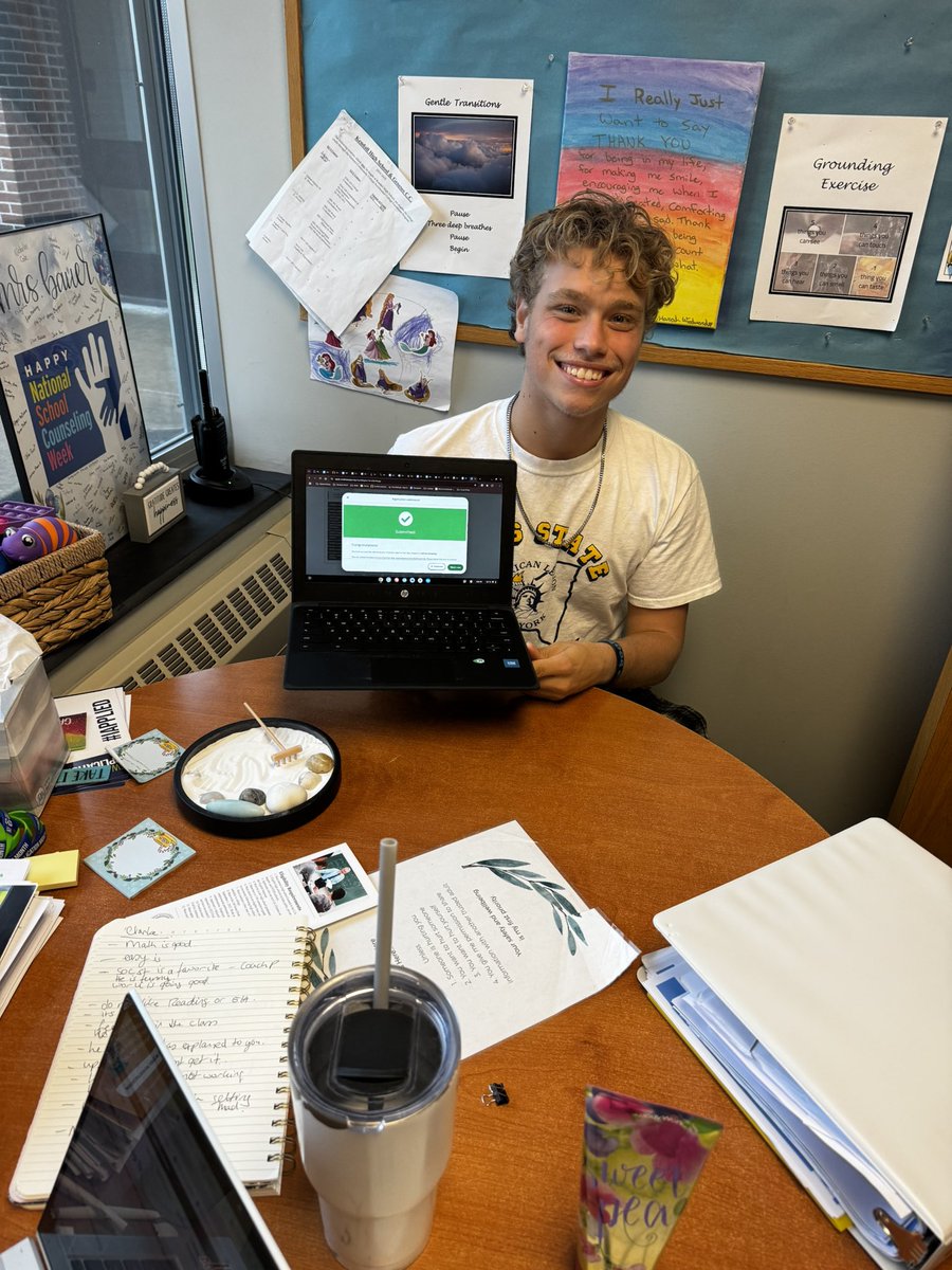 Congratulations Mike to submitting your application to Alfred, Clarkson, Keuka, Binghamton, Brockport, Canton, Cortland, Fredonia and UB. Way to go Mike you will do great things!