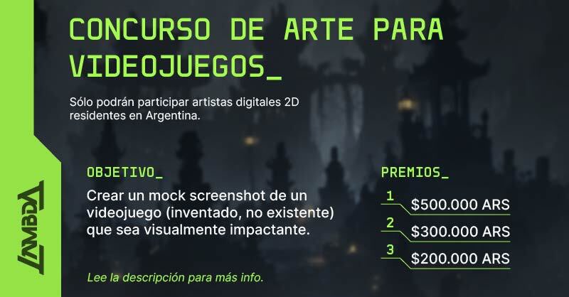 Fede’s intern 🥊 (@fede_intern) on Twitter photo Concurso de Arte para Videojuegos
Desde hace un año estamos conformando un Game Studio en <a href="/class_lambda/">LambdaClass</a> dirigido por @martina_cantaro. Ya estamos desarrollando dos juegos propios , un battle royale 3D mobile y un platformer 2D para PC. Estamos cerca de salir al mercado con los Concurso de Arte para Videojuegos
Desde hace un año estamos conformando un Game Studio en <a href="/class_lambda/">LambdaClass</a> dirigido por @martina_cantaro. Ya estamos desarrollando dos juegos propios , un battle royale 3D mobile y un platformer 2D para PC. Estamos cerca de salir al mercado con los