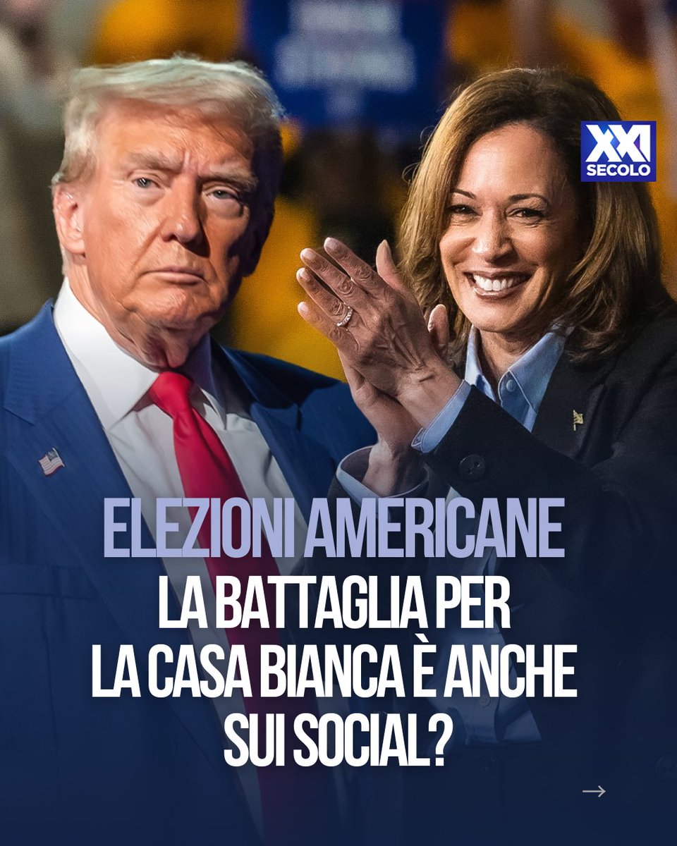 XXISecoloRai's tweet photo. 29.10.24 The White House Social Race 🗳️🇺🇸

Le analisi social dell’ultima settimana di Arcadia su #USA2024 

➡️ #XXISecolo condotto da @frangiorgino torna in onda lunedì 11 Novembre in seconda serata su #Rai1 e in streaming su #RaiPlay https://t.co/qRKD5wm7uy