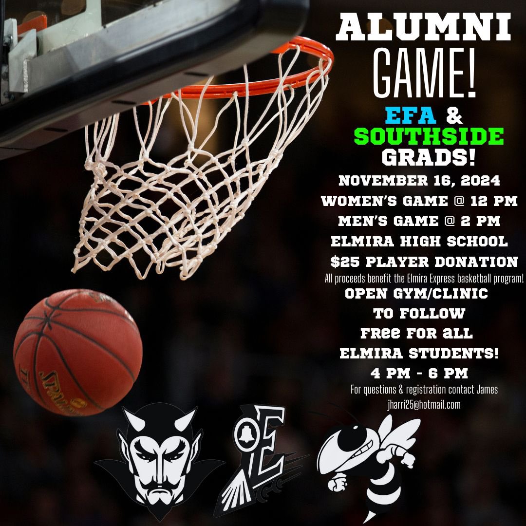 EFA, SHS and Elmira Hoop grads!!!  It’s your time to show what you still got!!!!