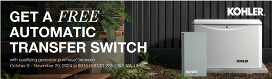 Staley_Electric's tweet image. ⚡ Don’t get left in the dark when storms hit! Now through Nov. 20th, buy a Kohler Whole Home Generator and get a FREE Automatic Transfer Switch. Secure your home&apos;s power—contact us today!

#StaleyElectric #StormReady #KohlerGenerator #PowerUp #CentralArkansas