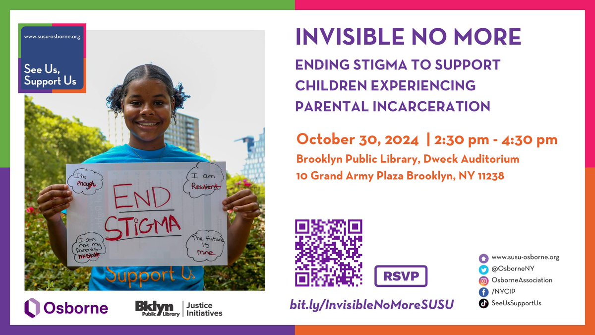 OsborneNY's tweet photo. Tomorrow is the closing #SeeUsSupportUs event with the SUSU Youth Team, Author of "Being Black in America's Schools," Brian Rashad Fuller, Donald Washington Jr. @MarshallProj, Hena Ali @We_GotUsNow, Author Reda Taleb, &amp; Judy Clark @hourchildreninc 

RSVP: https://t.co/nYxsKI70d7 https://t.co/Dqs2SXjlEV