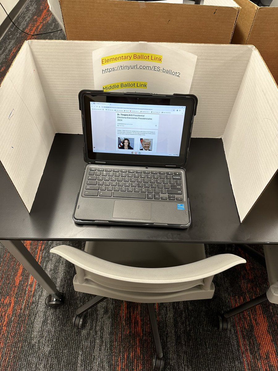Crsigala_'s tweet photo. Mock Elections happening today at Tinajero PK-8. #IamEPISD @ELPASO_ISD https://t.co/FOxKOZwN8d